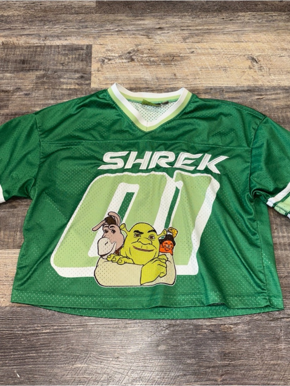 Dreamworks Shrek Jersey Women’s XS Crop Top Jersey
